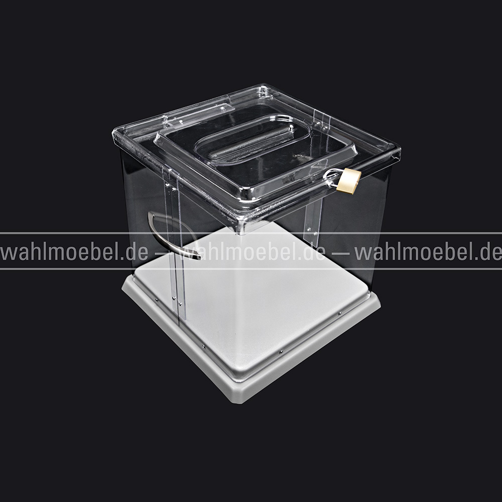 transparente Wahlurne 35 cm hoch
