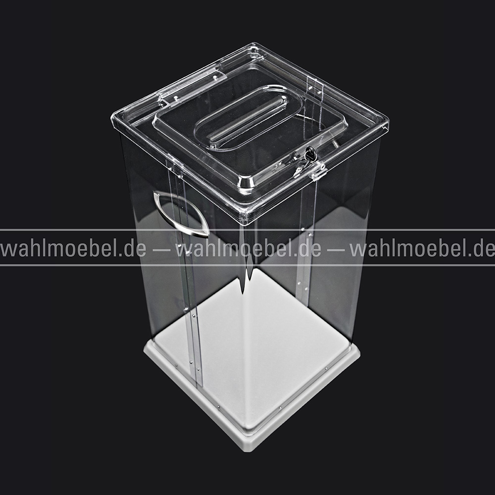 052-WU70-PTX_Eventurne_70_transparent_IMGP0844 transparente Wahlurne 70 cm hoch