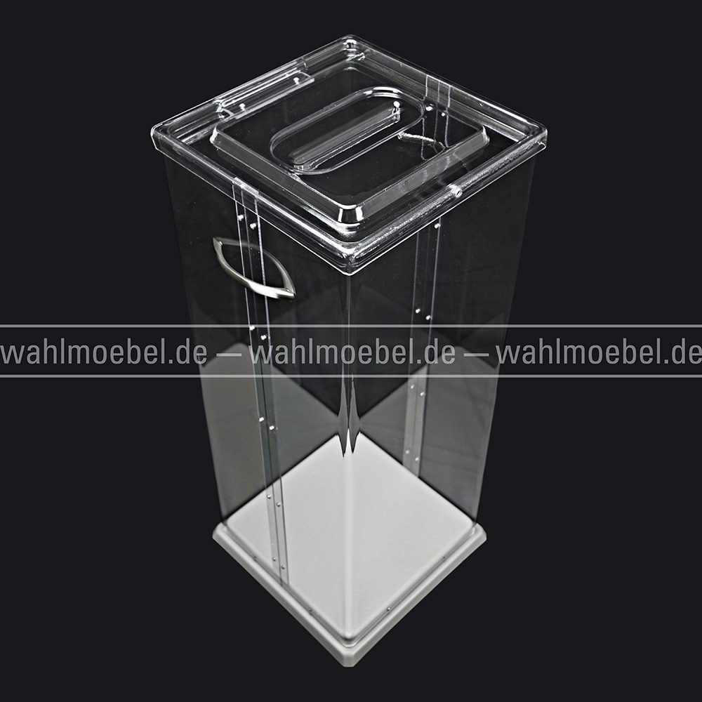 transparente Wahlurne 90 cm hoch