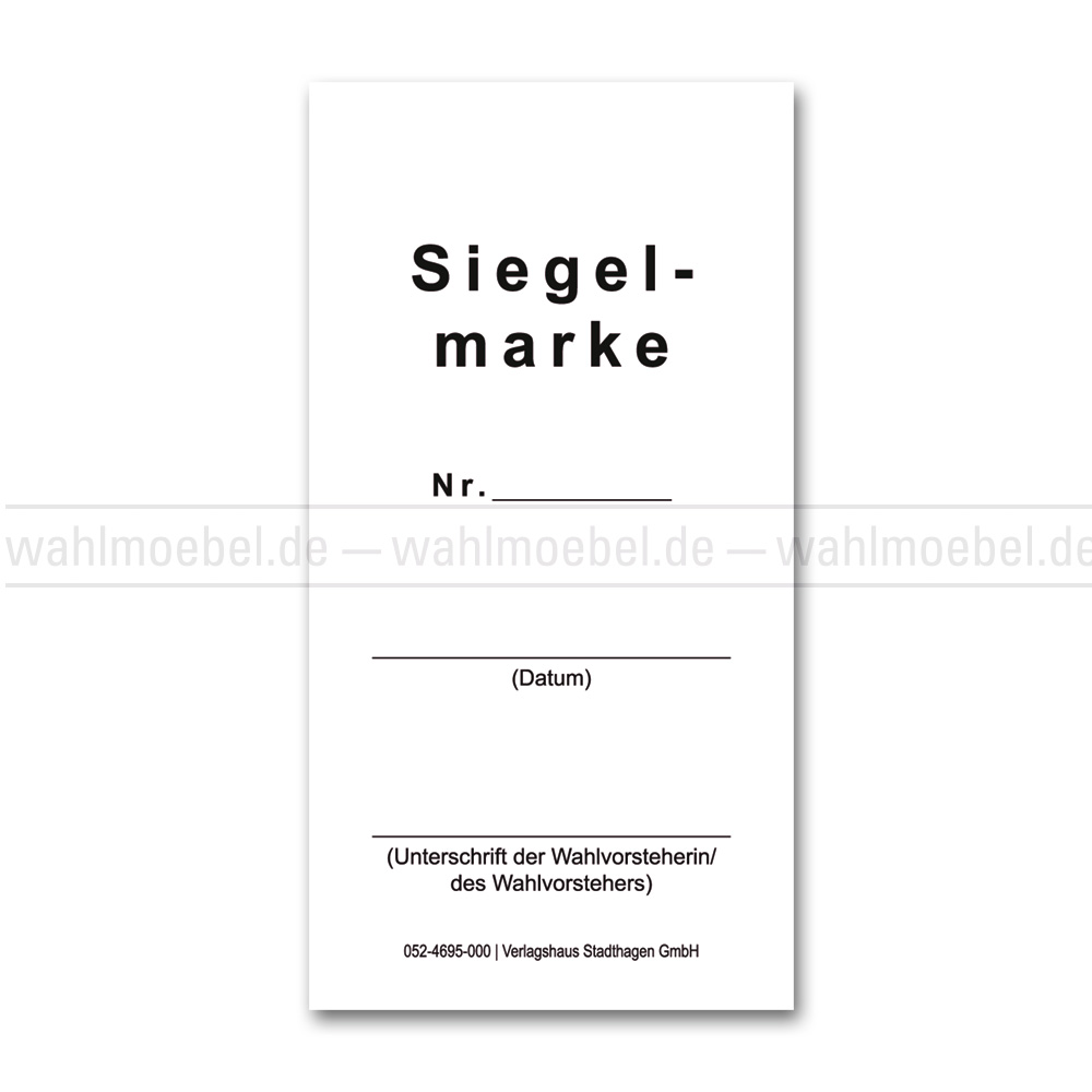 Siegelmarke für Wahlurnen